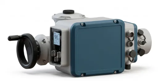 Electric valve actuator for precise industrial flow control and automation systems