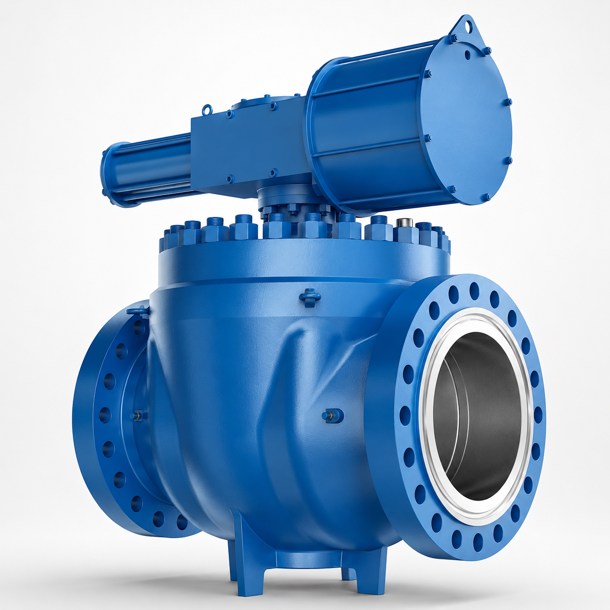 Top entry trunnion mounted ball valve for industrial pipeline isolation