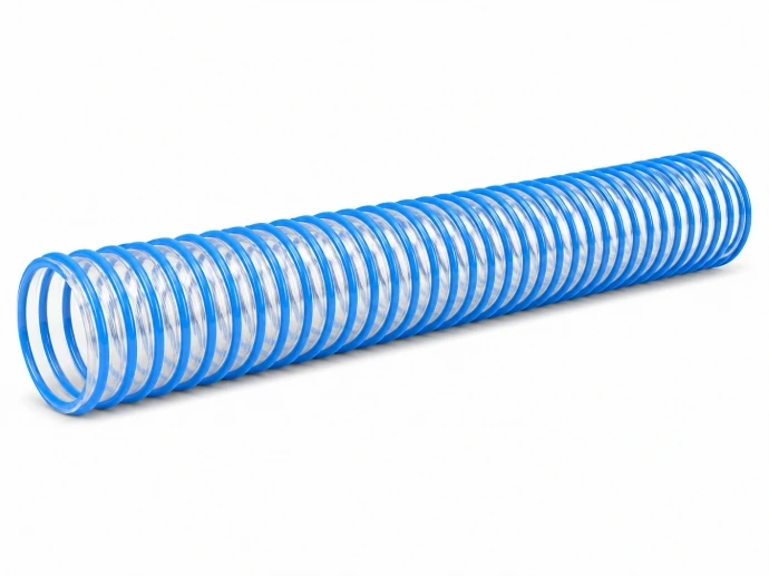Blue general duty suction hose for water, air, and light chemical suction